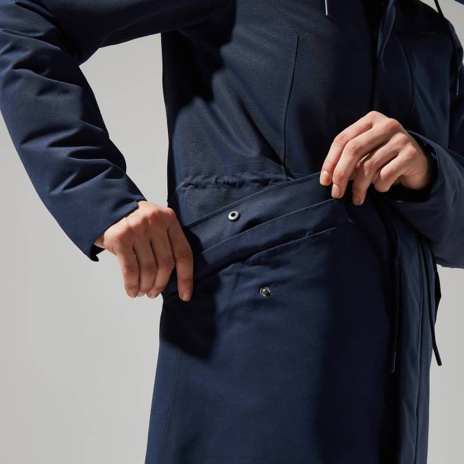 Berghaus ženske parka s kapuco foxghyll 6JTH315 oblačila mrak/bela kost