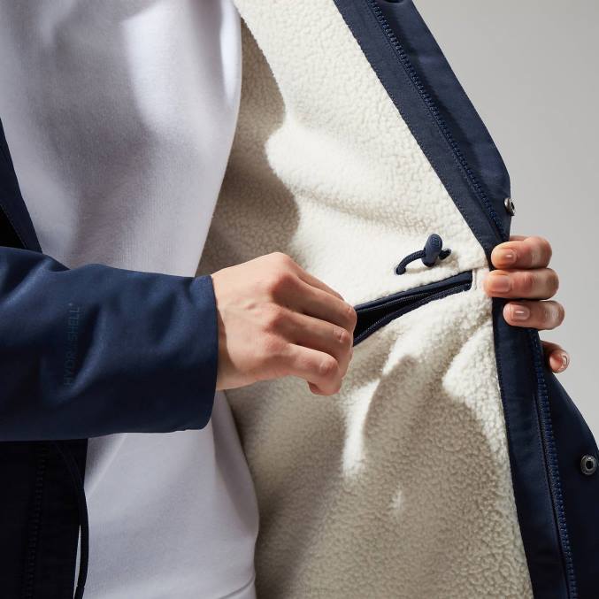 Berghaus ženske parka s kapuco foxghyll 6JTH315 oblačila mrak/bela kost