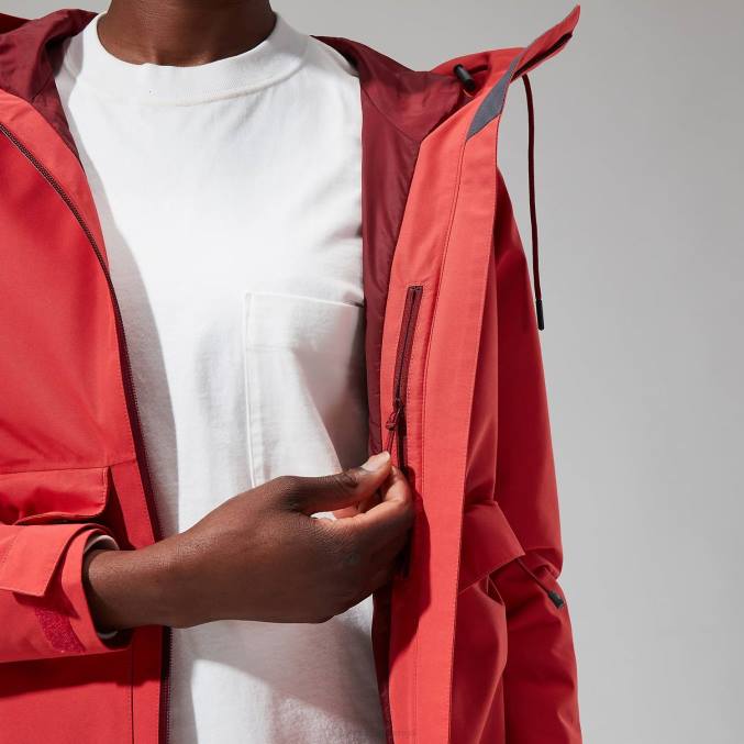 Berghaus ženske visok suknjič 6JTH319 oblačila rdeča