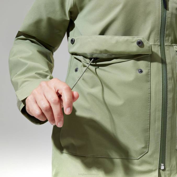 Berghaus ženske vodoodporna jakna z visoko višino 6JTH318 oblačila zelena