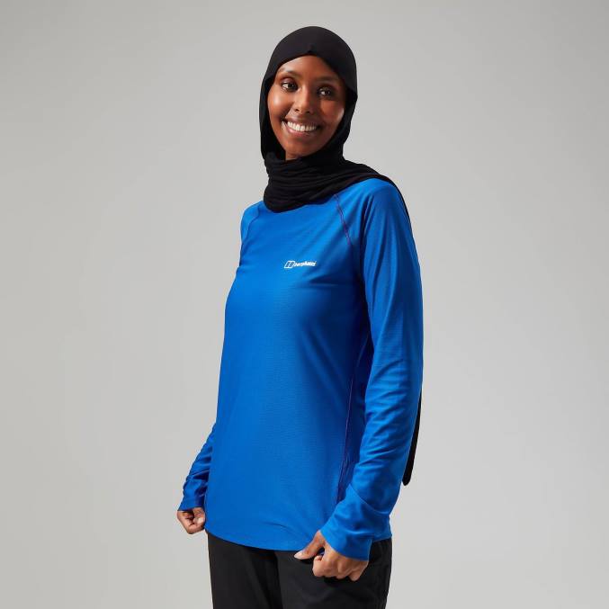 Berghaus ženske 24/7 tech majica z dolgimi rokavi 6JTH503 oblačila modra