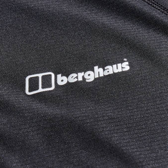 Berghaus ženske 24/7 tech majica z dolgimi rokavi in ​​pol zadrgo 6JTH504 oblačila Črna