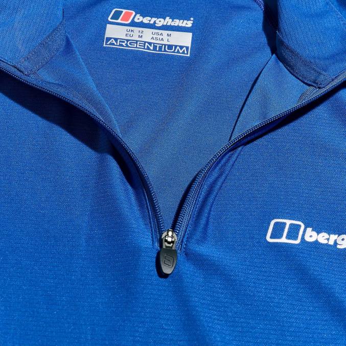 Berghaus ženske 24/7 tech majica z dolgimi rokavi in ​​pol zadrgo 6JTH505 oblačila modra