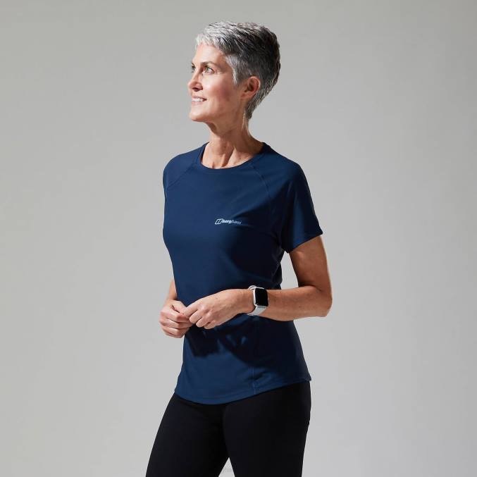 Berghaus ženske 24/7 tech tee super stretch ekipa 6JTH506 oblačila temno modra