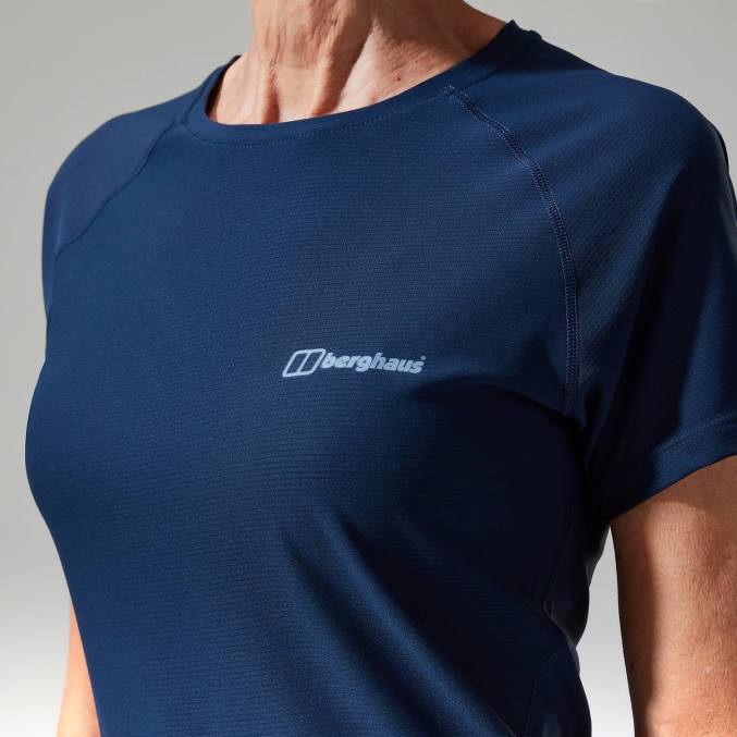 Berghaus ženske 24/7 tech tee super stretch ekipa 6JTH506 oblačila temno modra