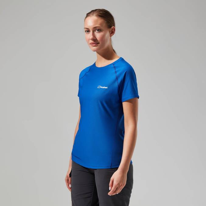Berghaus ženske 24/7 tehnična super raztegljiva majica s kratkimi rokavi 6JTH509 oblačila modra