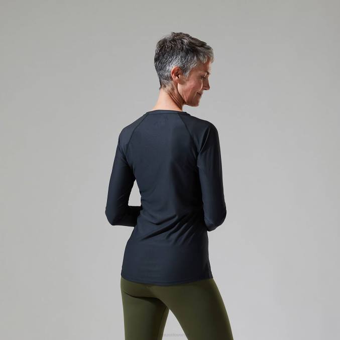 Berghaus ženske Osnovna plast z dolgimi rokavi 24/7 6JTH501 oblačila Črna