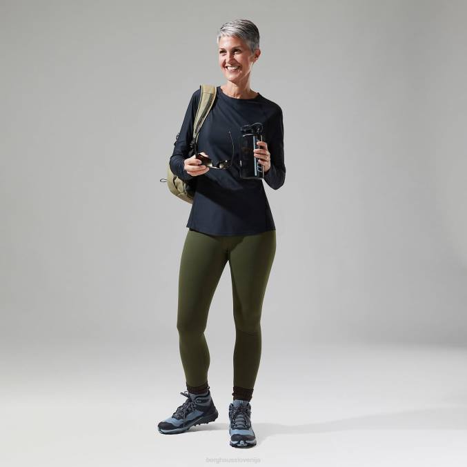 Berghaus ženske Osnovna plast z dolgimi rokavi 24/7 6JTH501 oblačila Črna
