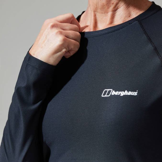 Berghaus ženske Osnovna plast z dolgimi rokavi 24/7 6JTH501 oblačila Črna