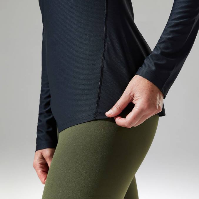 Berghaus ženske Osnovna plast z dolgimi rokavi 24/7 6JTH501 oblačila Črna