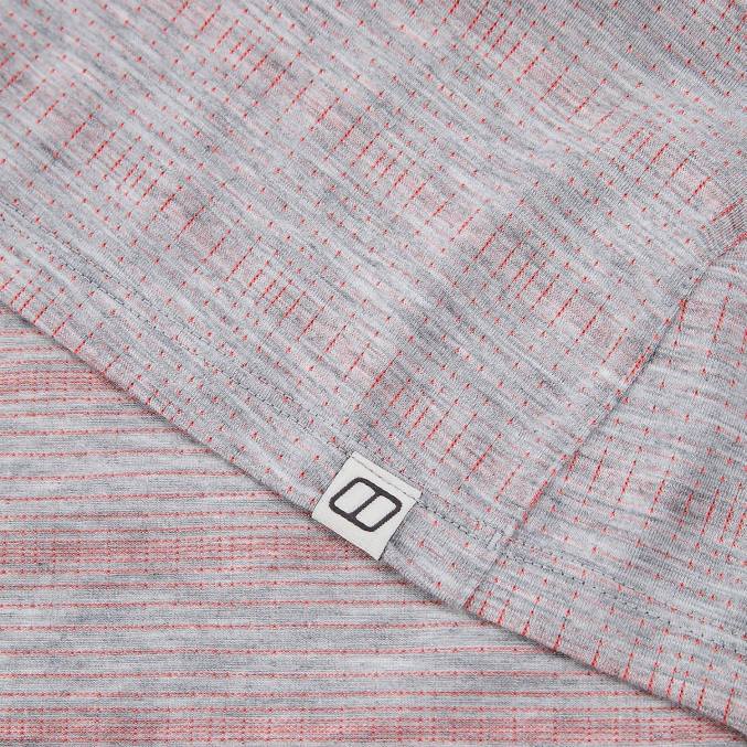 Berghaus ženske explorer optic tech tee 6JTH527 oblačila siva/rdeča