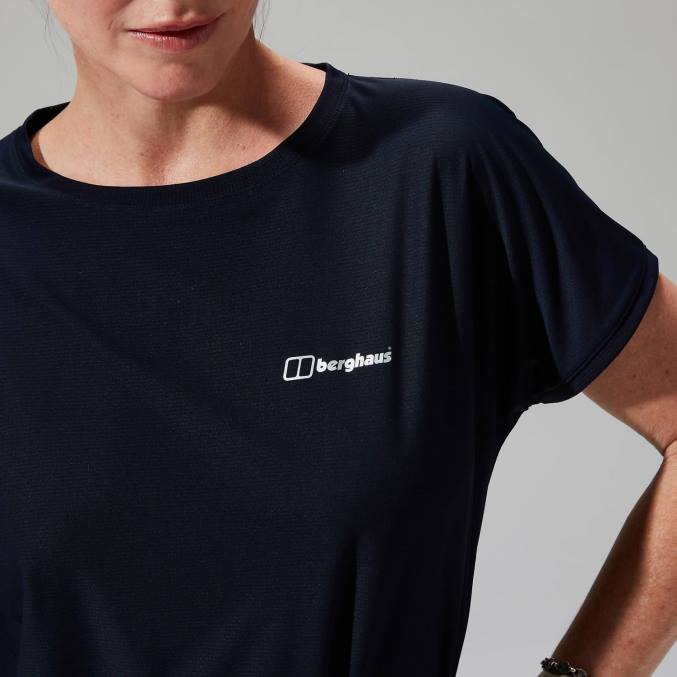 Berghaus ženske nesna podloga s kratkimi rokavi 6JTH516 oblačila mornarica