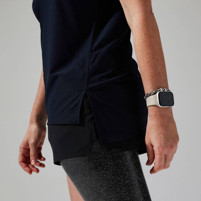 Berghaus ženske nesna podloga s kratkimi rokavi 6JTH516 oblačila mornarica