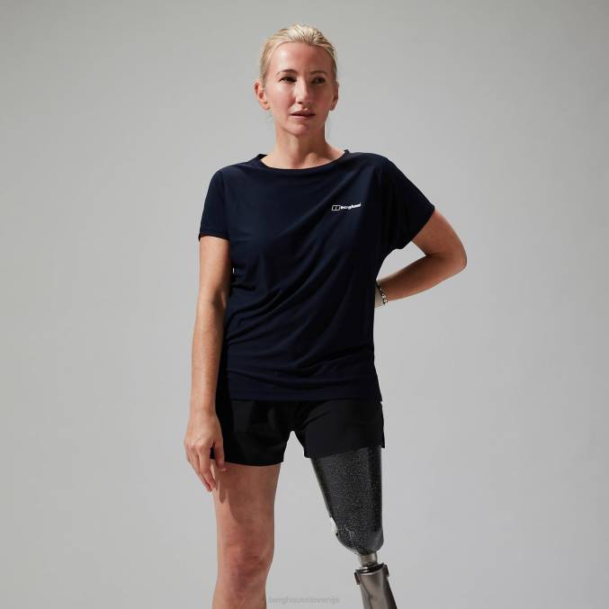 Berghaus ženske nesna podloga s kratkimi rokavi 6JTH516 oblačila mornarica