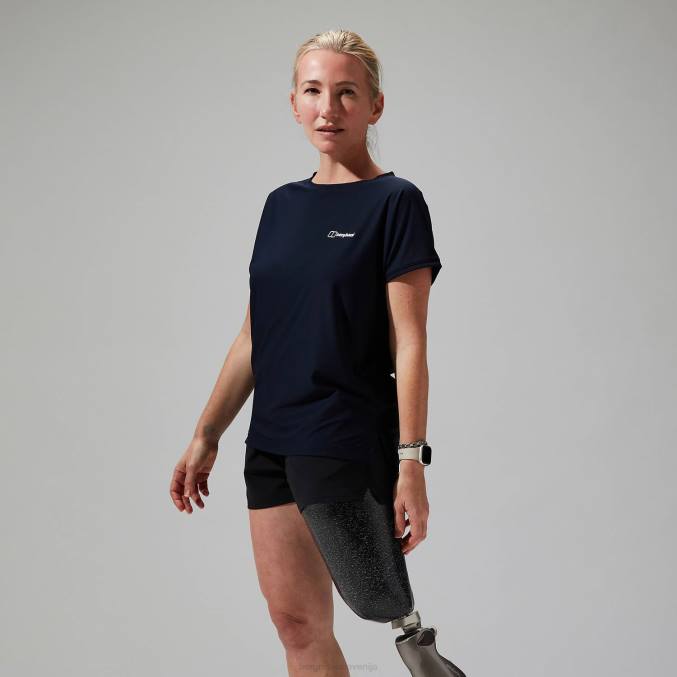 Berghaus ženske nesna podloga s kratkimi rokavi 6JTH516 oblačila mornarica