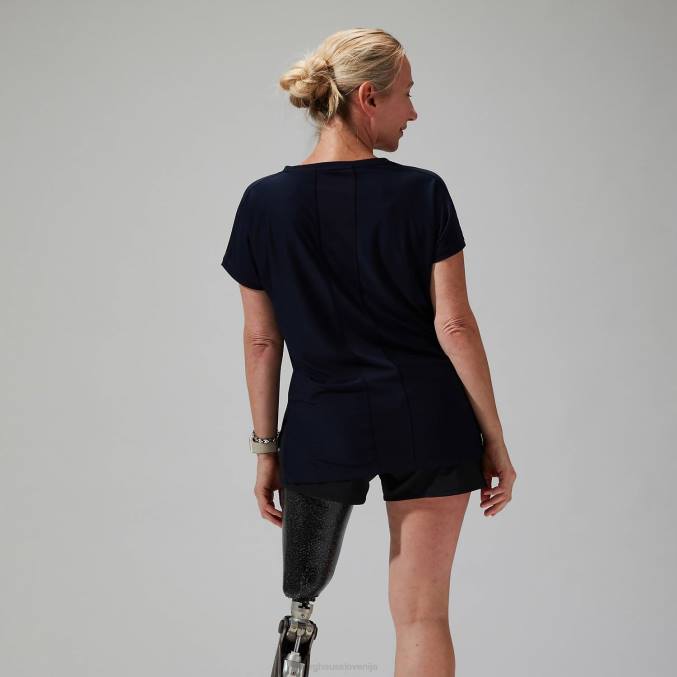 Berghaus ženske nesna podloga s kratkimi rokavi 6JTH516 oblačila mornarica