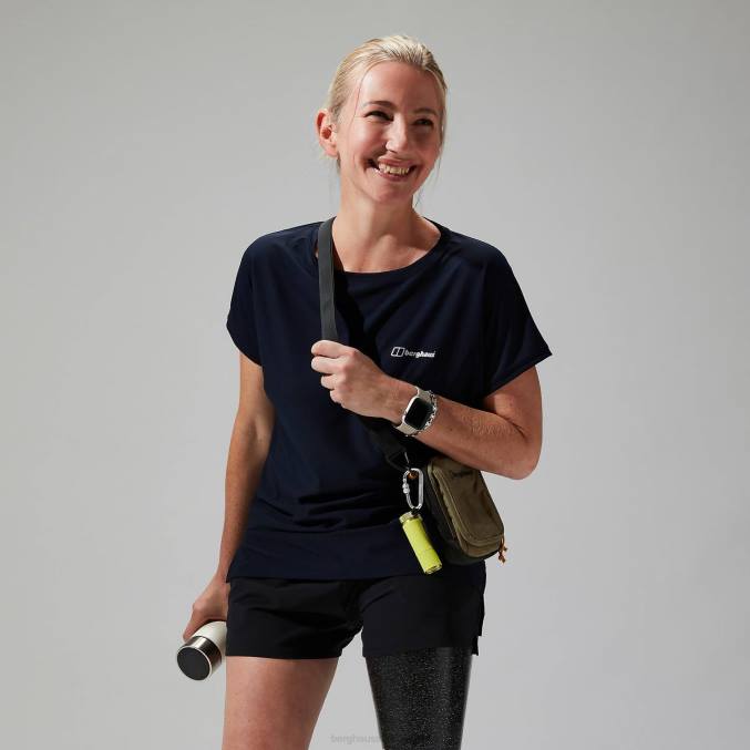 Berghaus ženske nesna podloga s kratkimi rokavi 6JTH516 oblačila mornarica