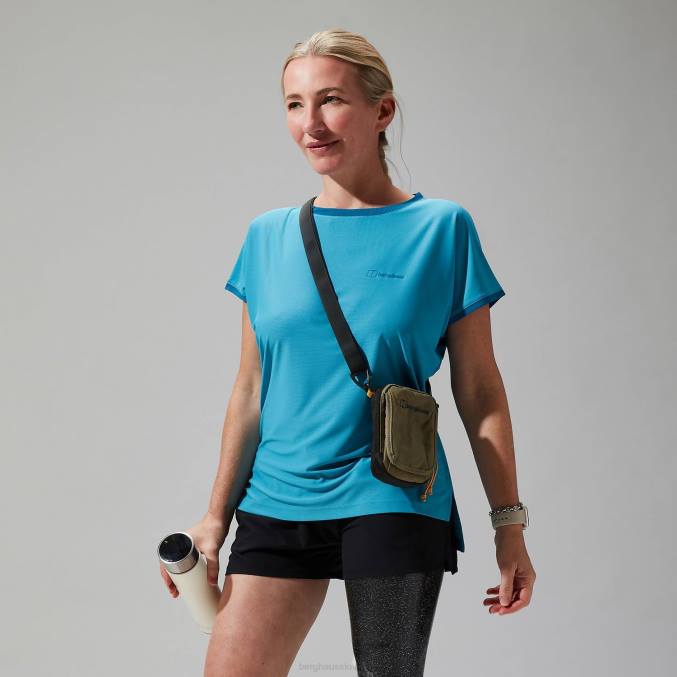 Berghaus ženske nesna podloga s kratkimi rokavi 6JTH517 oblačila modra