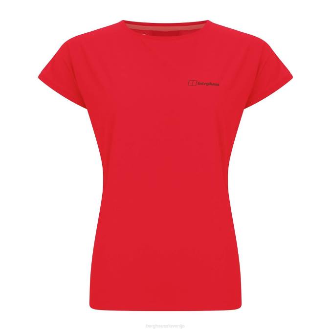 Berghaus ženske nesna podloga s kratkimi rokavi 6JTH519 oblačila rdeča