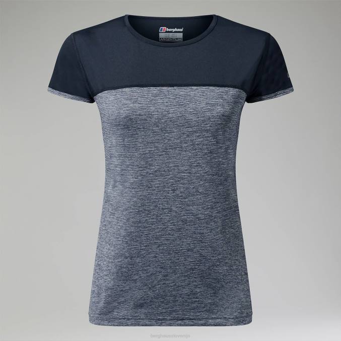 Berghaus ženske voyager tech majica s kratkimi rokavi 6JTH513 oblačila temno siva/črna