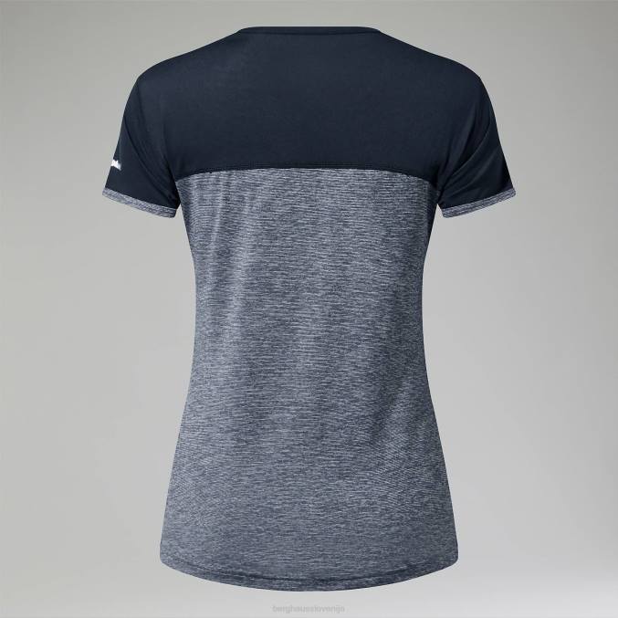 Berghaus ženske voyager tech majica s kratkimi rokavi 6JTH513 oblačila temno siva/črna