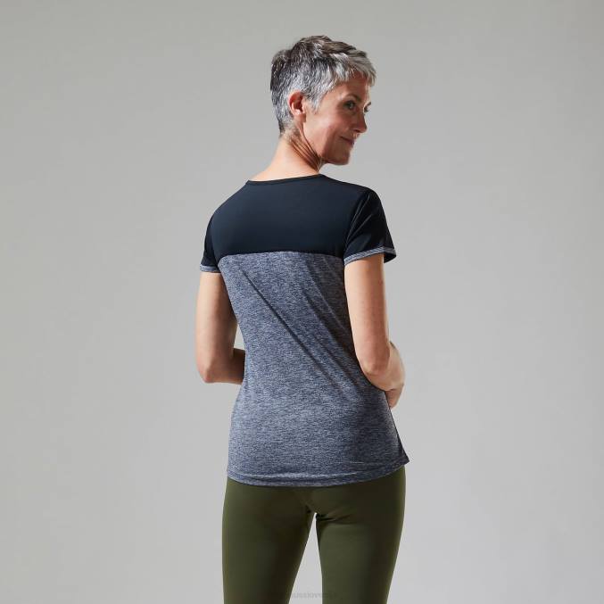 Berghaus ženske voyager tech majica s kratkimi rokavi 6JTH513 oblačila temno siva/črna