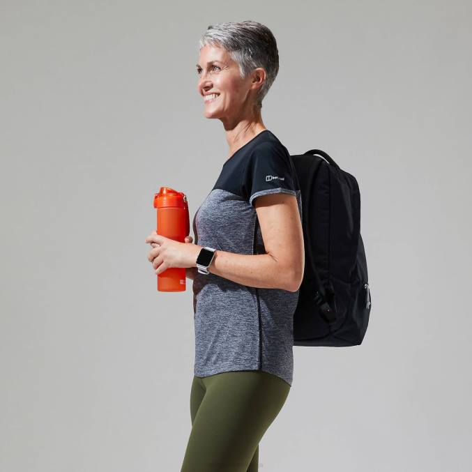 Berghaus ženske voyager tech majica s kratkimi rokavi 6JTH513 oblačila temno siva/črna