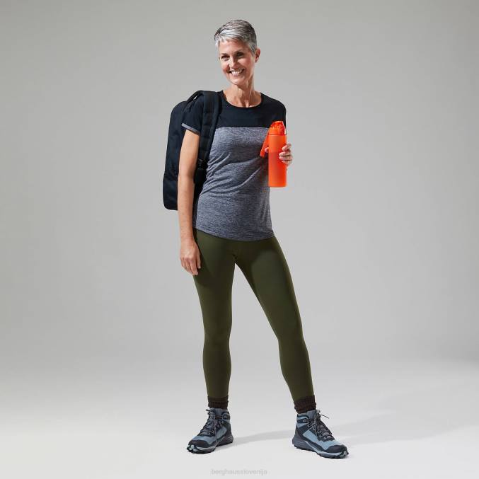 Berghaus ženske voyager tech majica s kratkimi rokavi 6JTH513 oblačila temno siva/črna