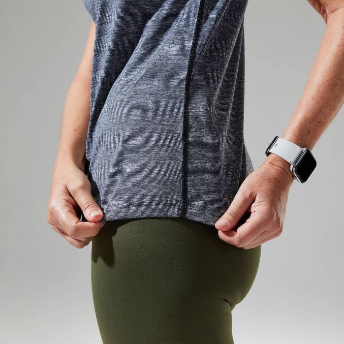 Berghaus ženske voyager tech majica s kratkimi rokavi 6JTH513 oblačila temno siva/črna