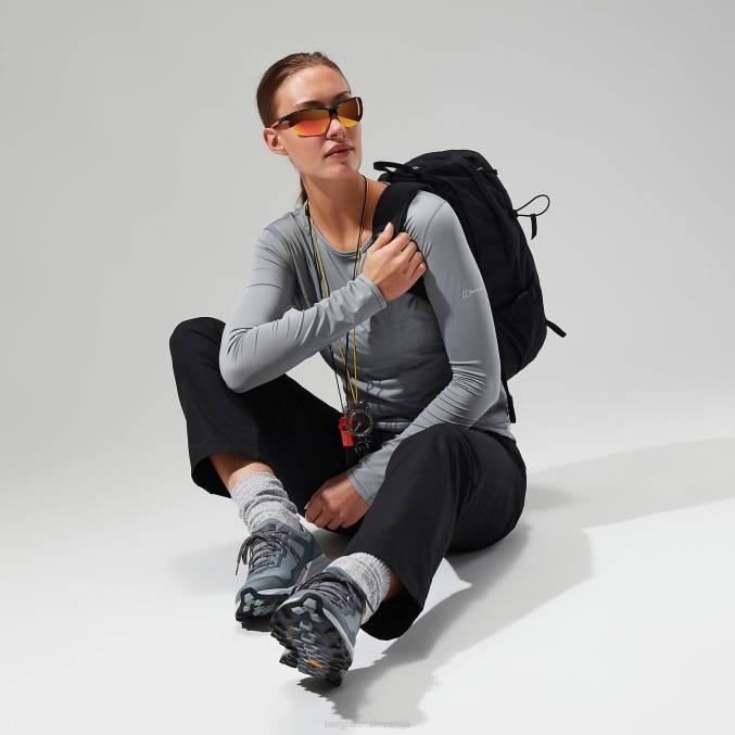 Berghaus ženske voyager tech majica z dolgimi rokavi 6JTH512 oblačila siva